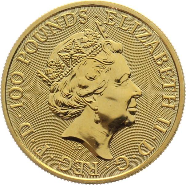 Grossbritannien 100 Pounds 2022 Lion of England - 1 Unze Feingold